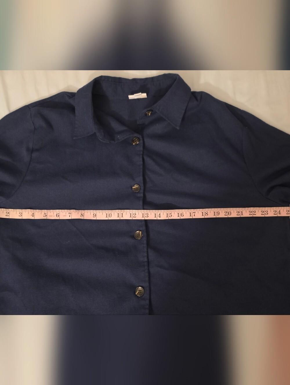 LuLaRoe XL 2X Abigail Oversized Navy Blue Shacket Flannel Shirt Jacket EUC - Picture 7 of 12